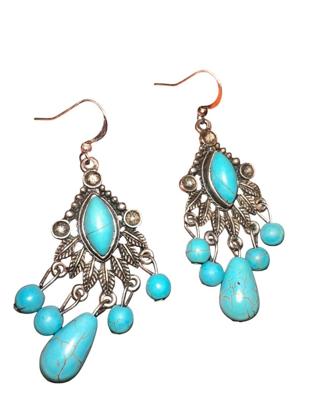 Crystal Goddess Turquoise Style Earrings